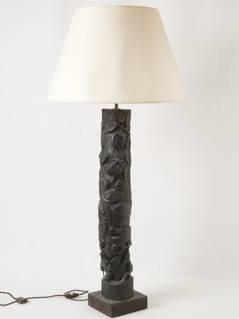 Sturdy Square Ebony Lamp Base  