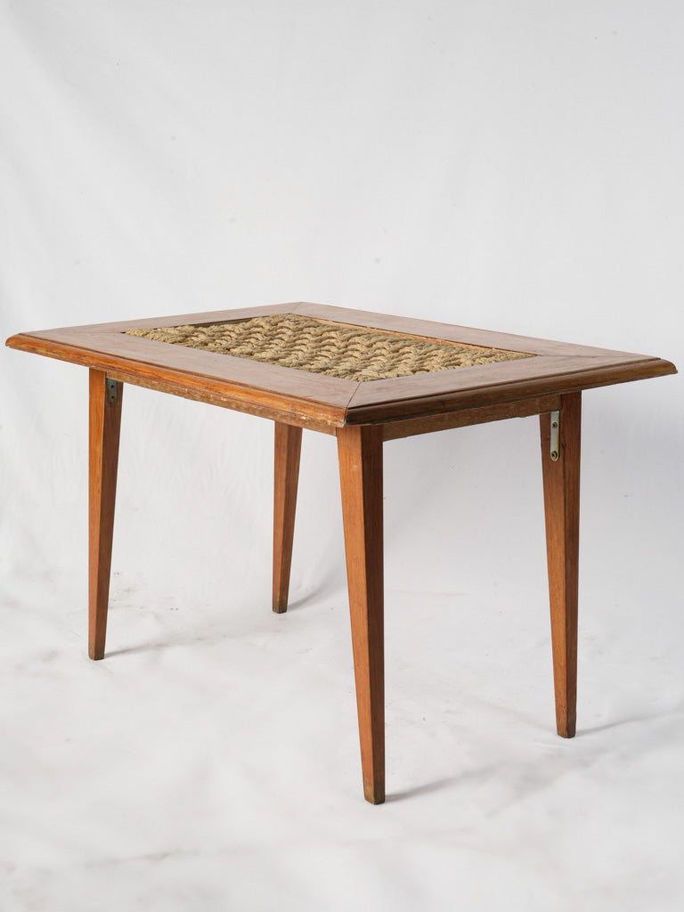 Natural woven rope table top