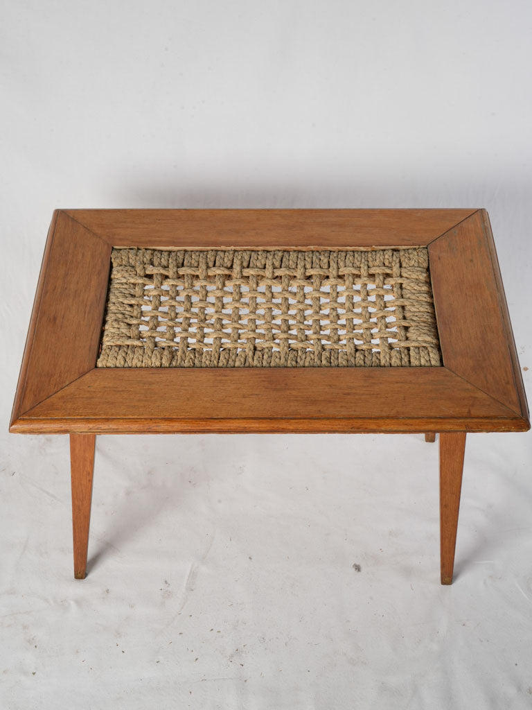 Golden-stained minimalist coffee table