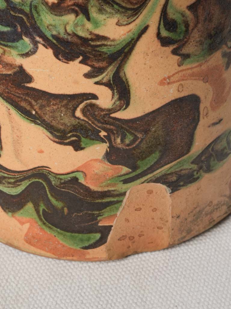Late 19th Century Savoyard Marbled Jaspe Pitcher w/ Gemstone Tones - 6"