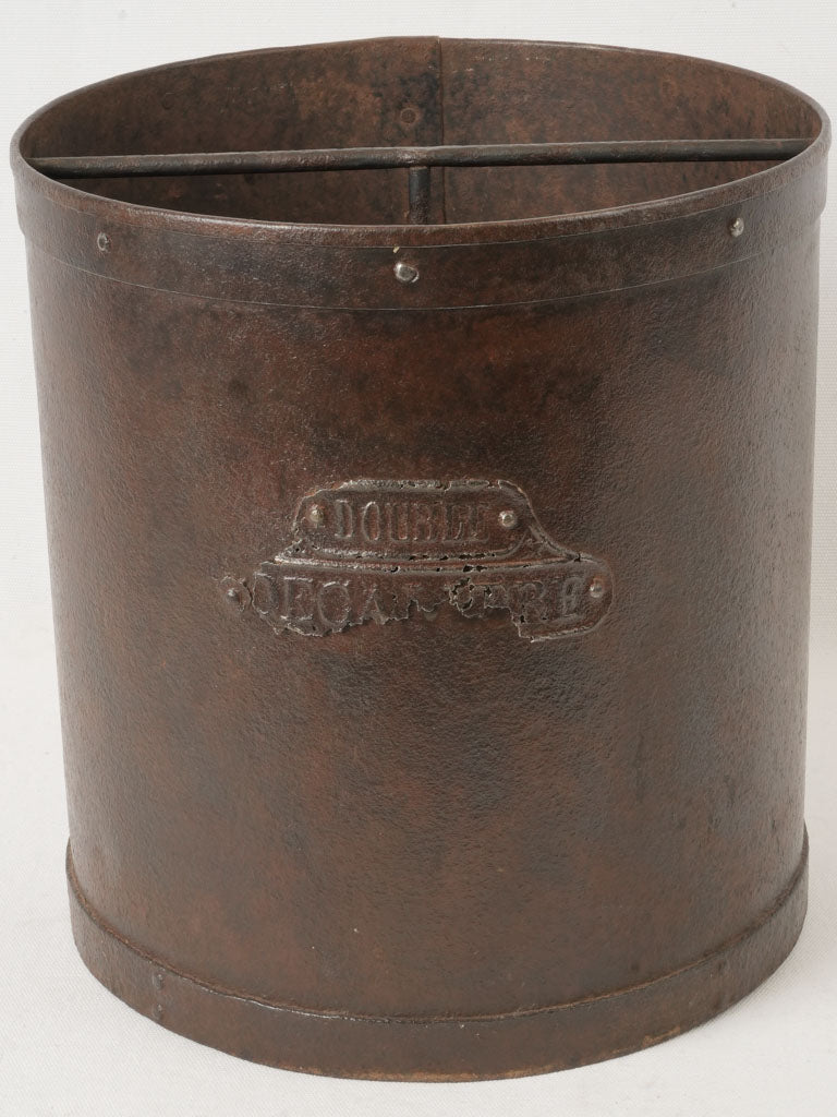 French rustic metal container