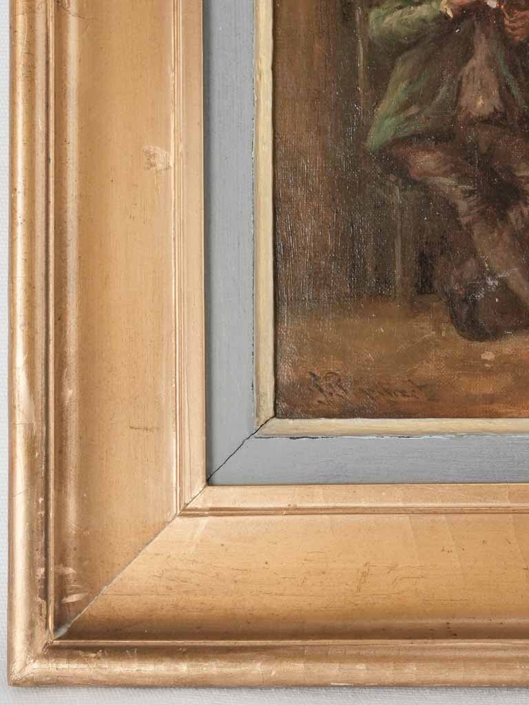 Classic colorful canvas barroom depiction