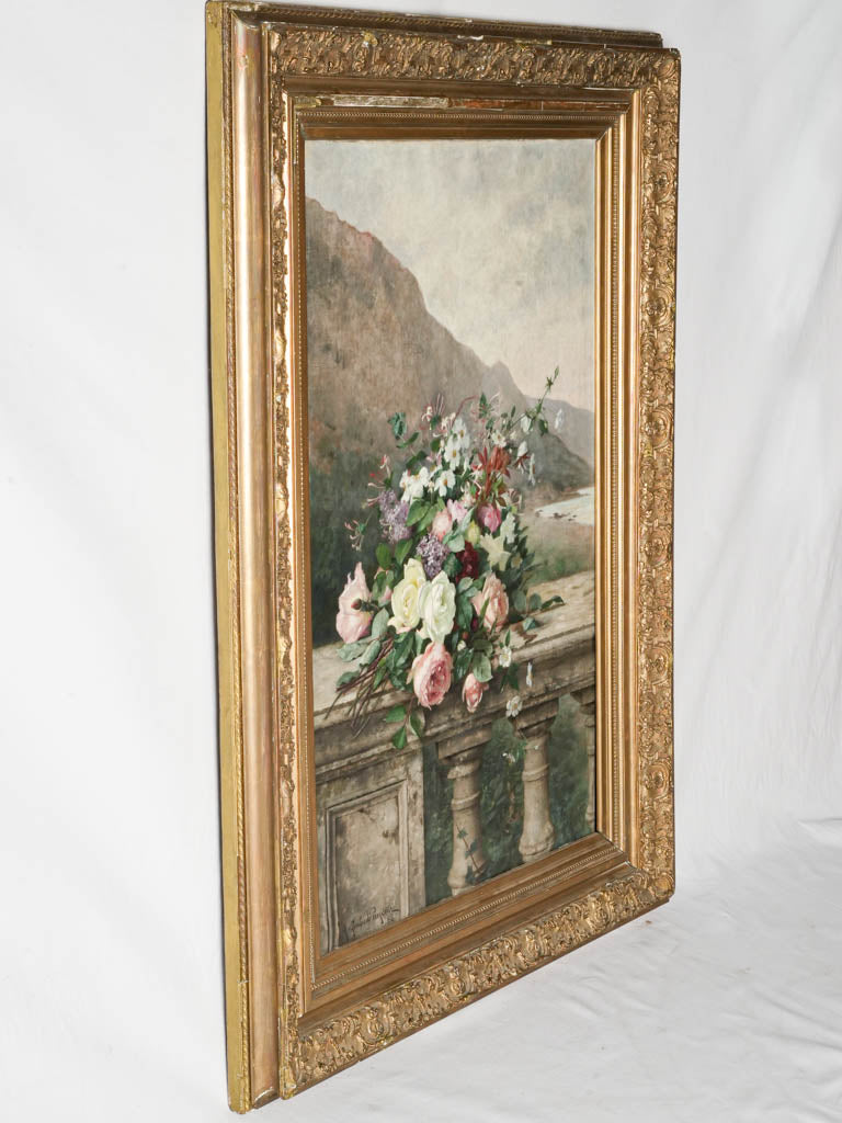 Serene 19th-century landscape oil