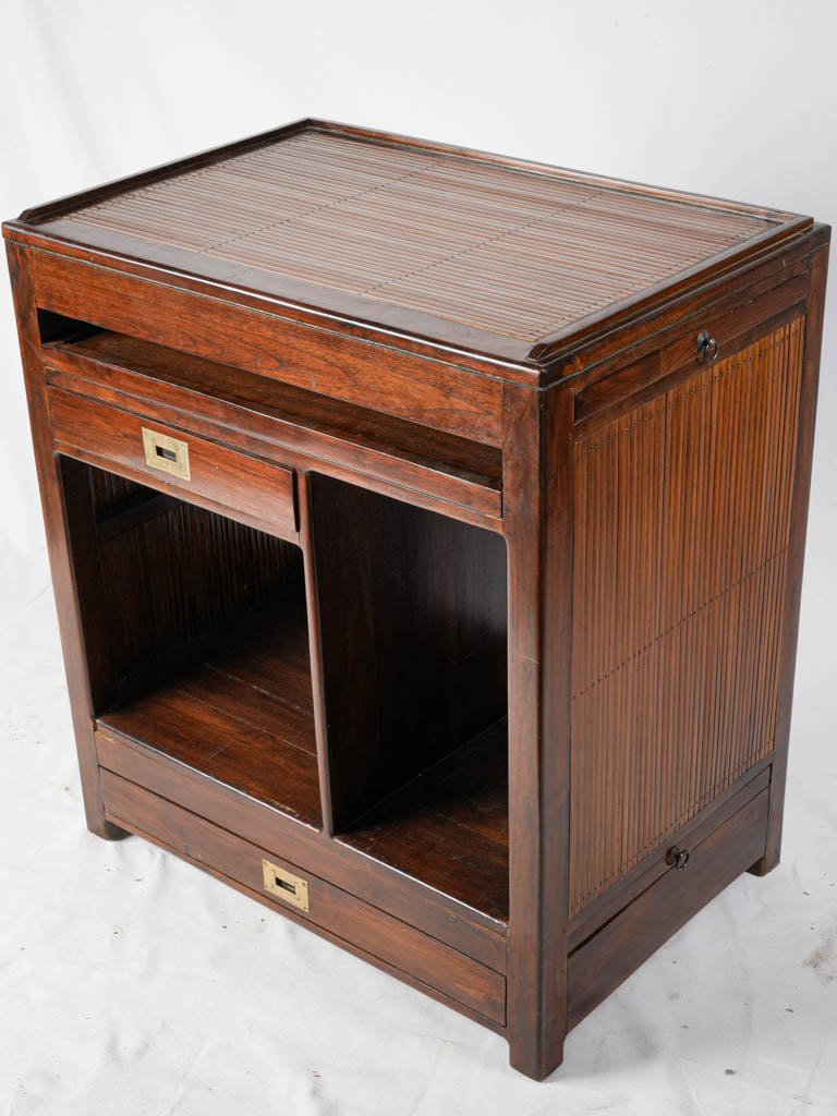 Rich-toned mahogany bedside piece