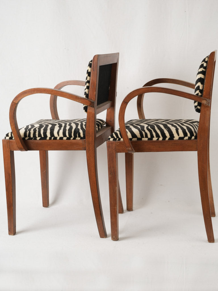 Stylish beechwood armchairs 1940s