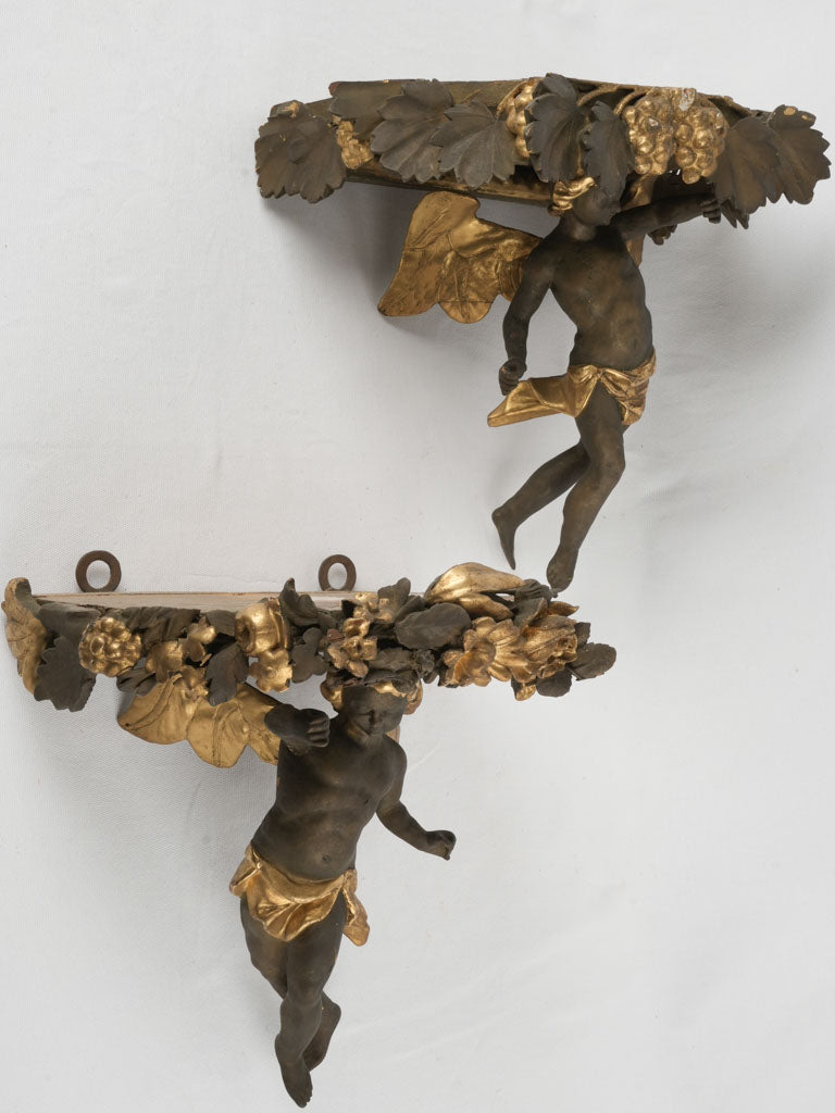 Ornate antique Italian wall sconces
