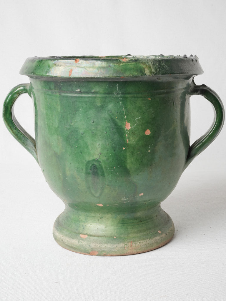 Elegant green glazed jardiniere