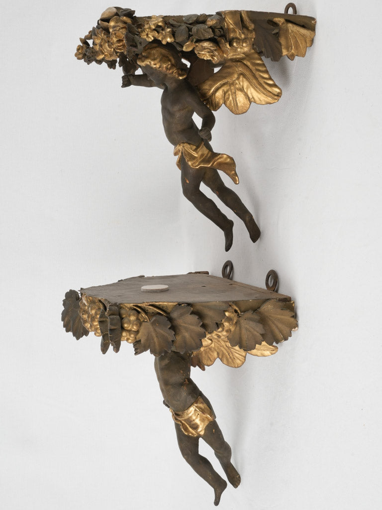 Gilded vintage Italian wall accents