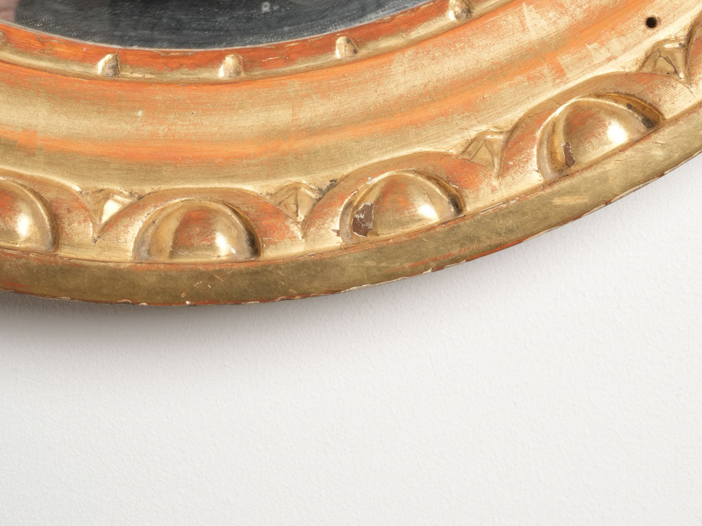 Timeless gilded red accent mirrors