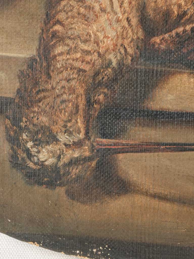 Aged patina oval art piece