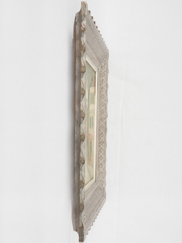 Aged Parisian cityscape wall art