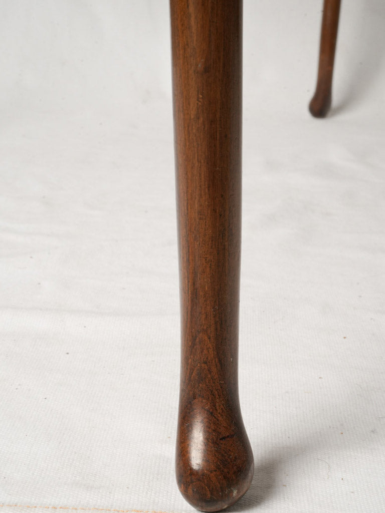 Graceful Late 19th Century English Mahogany Card Table w/ Pull-Out Drink Slides