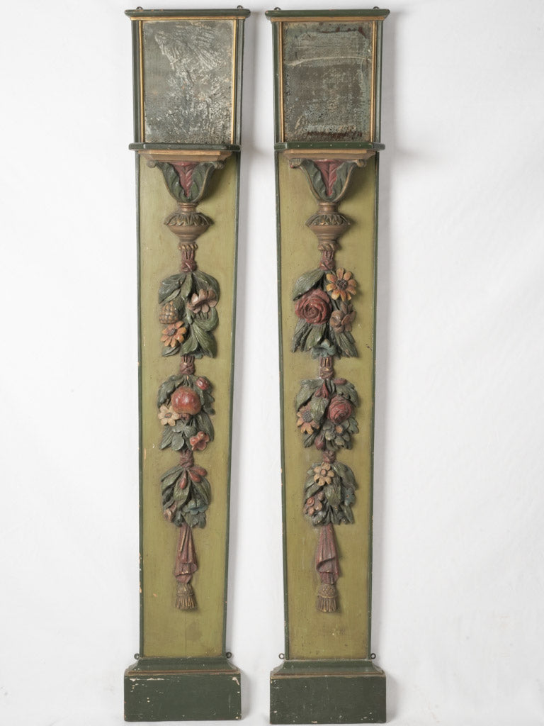 Antique mirrored Genoese boiserie reflectors