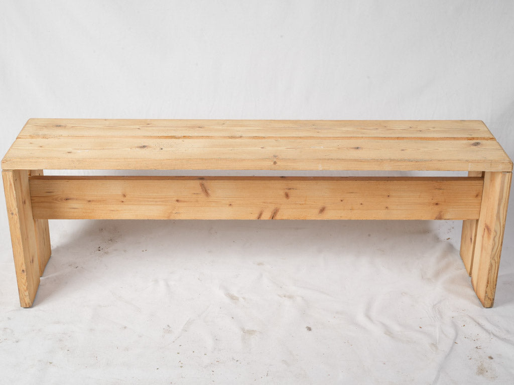 Functional rustic pinewood seating