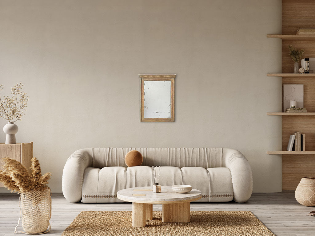 Ornate French neoclassical giltwood mirror