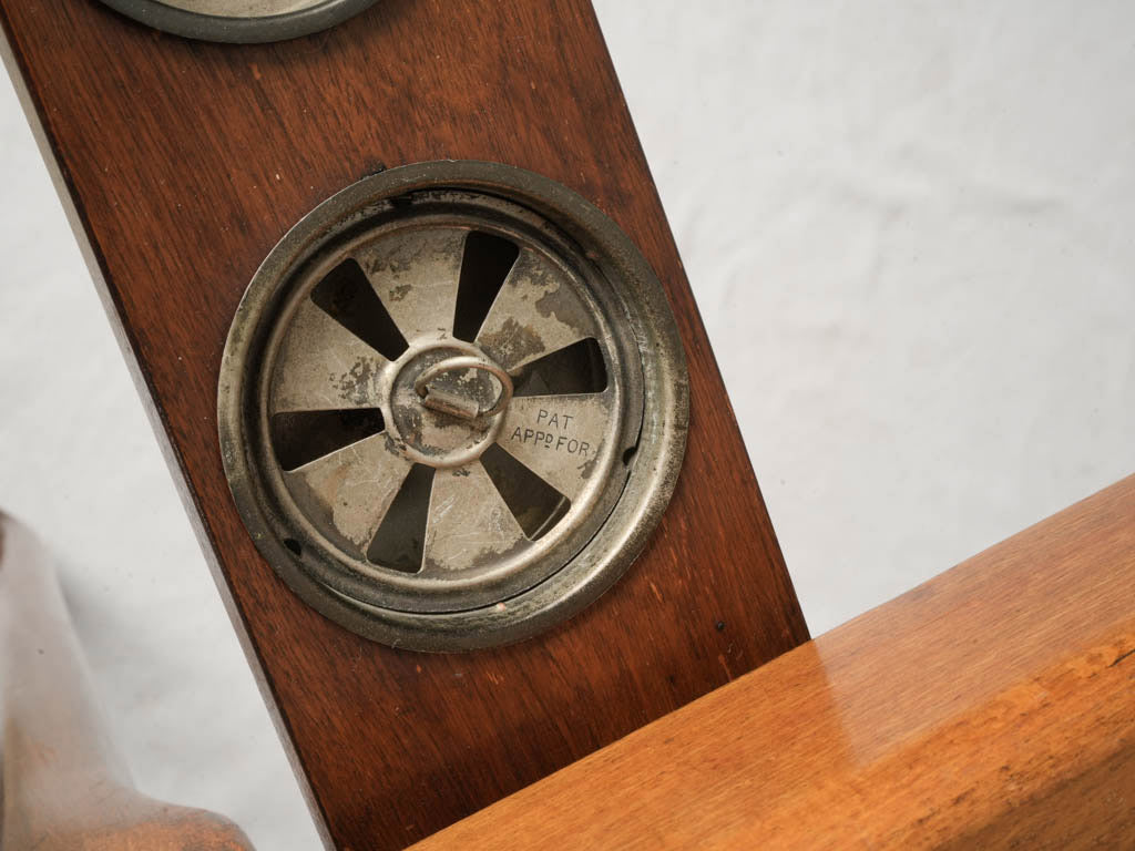 Graceful Late 19th Century English Mahogany Card Table w/ Pull-Out Drink Slides