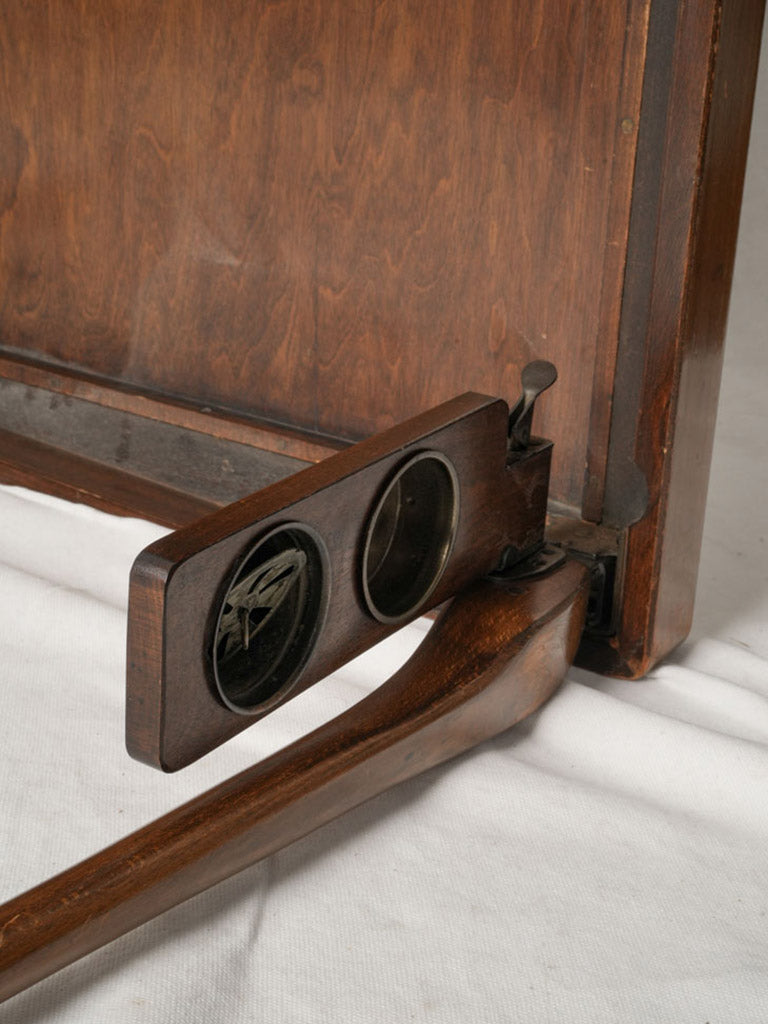 Graceful Late 19th Century English Mahogany Card Table w/ Pull-Out Drink Slides