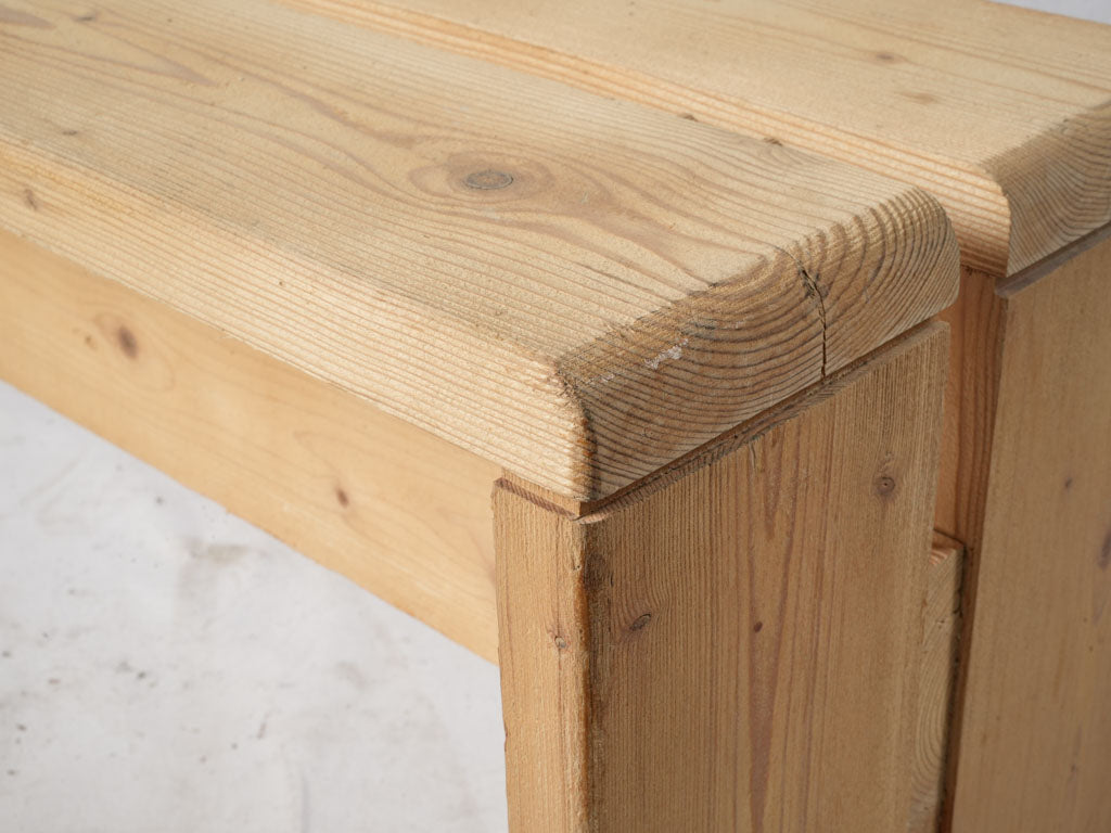 Traditional craftsmanship pine bench