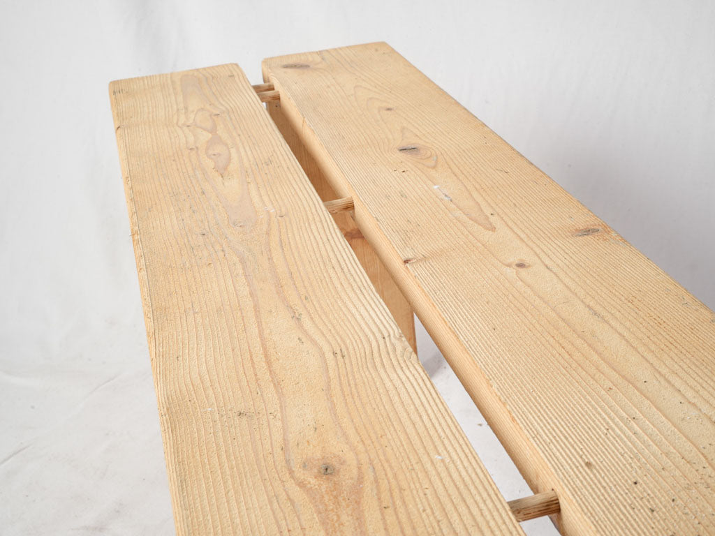 Understated natural pinewood bench