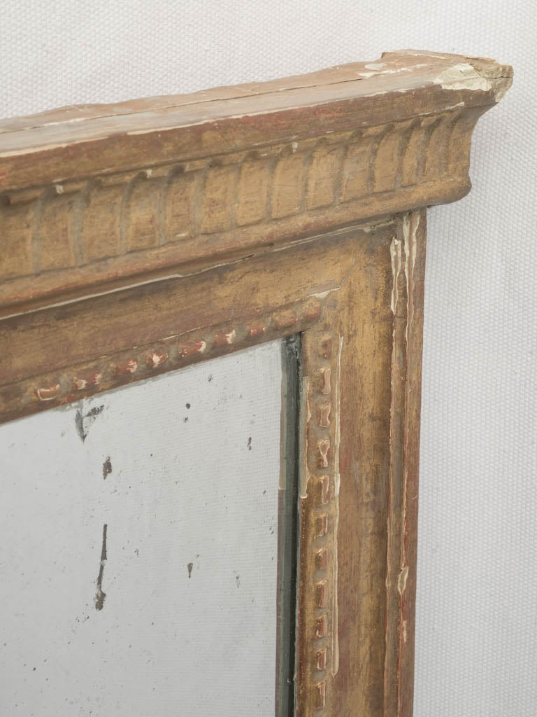 Traditional timeworn patina wall mirror