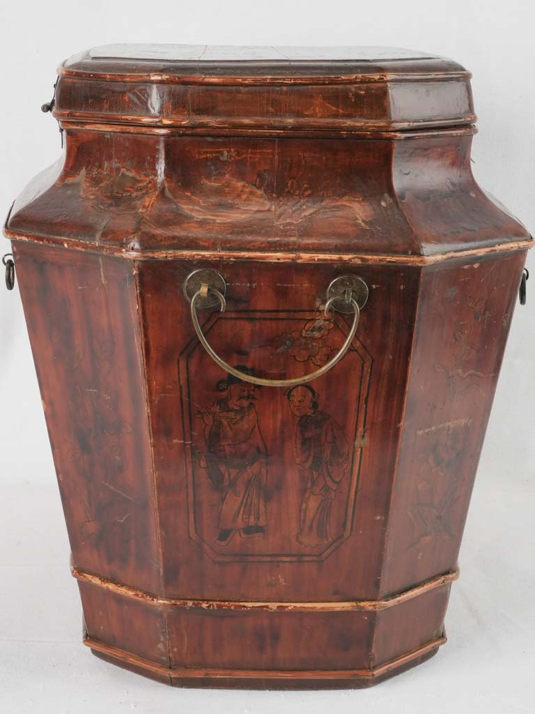 Aged oriental wooden glory box