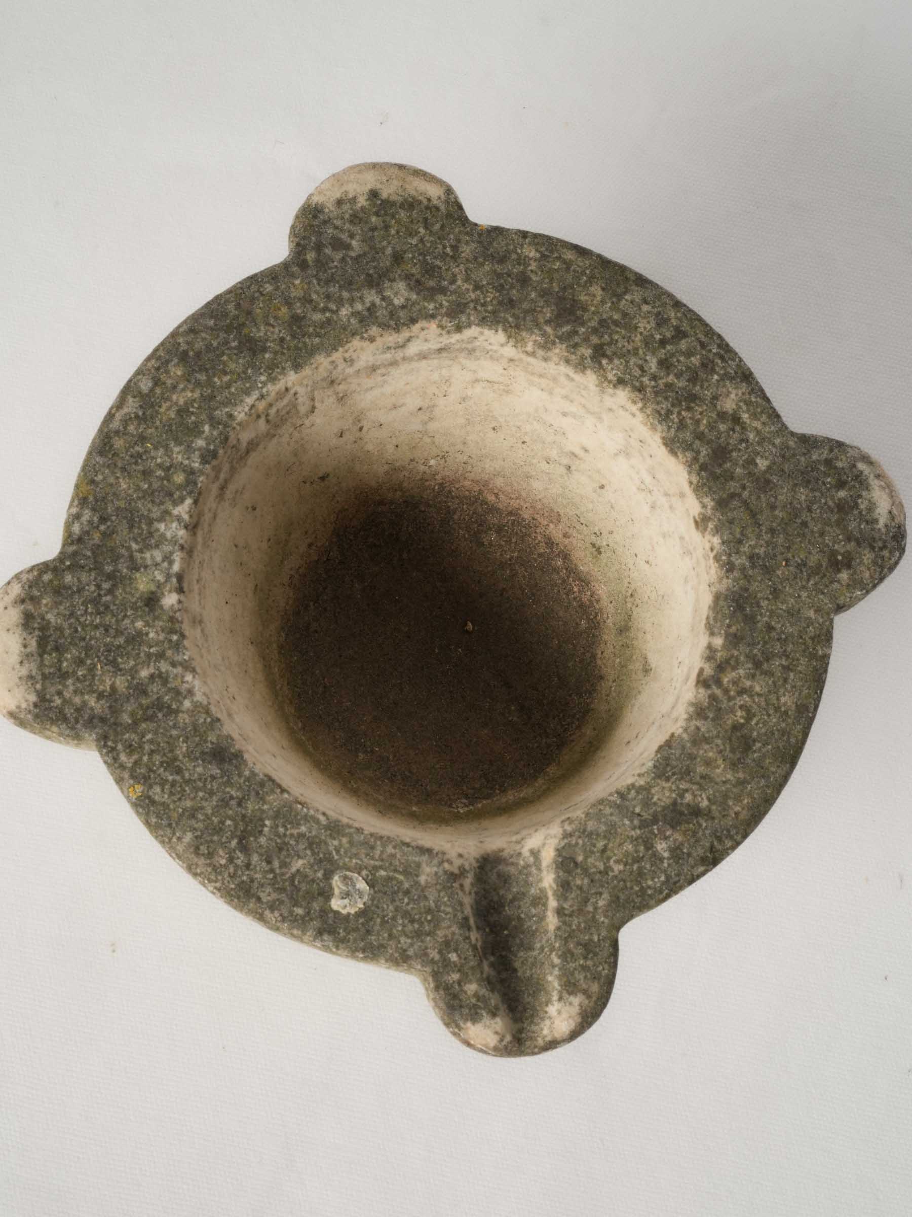 Vintage rustic mortar planter
