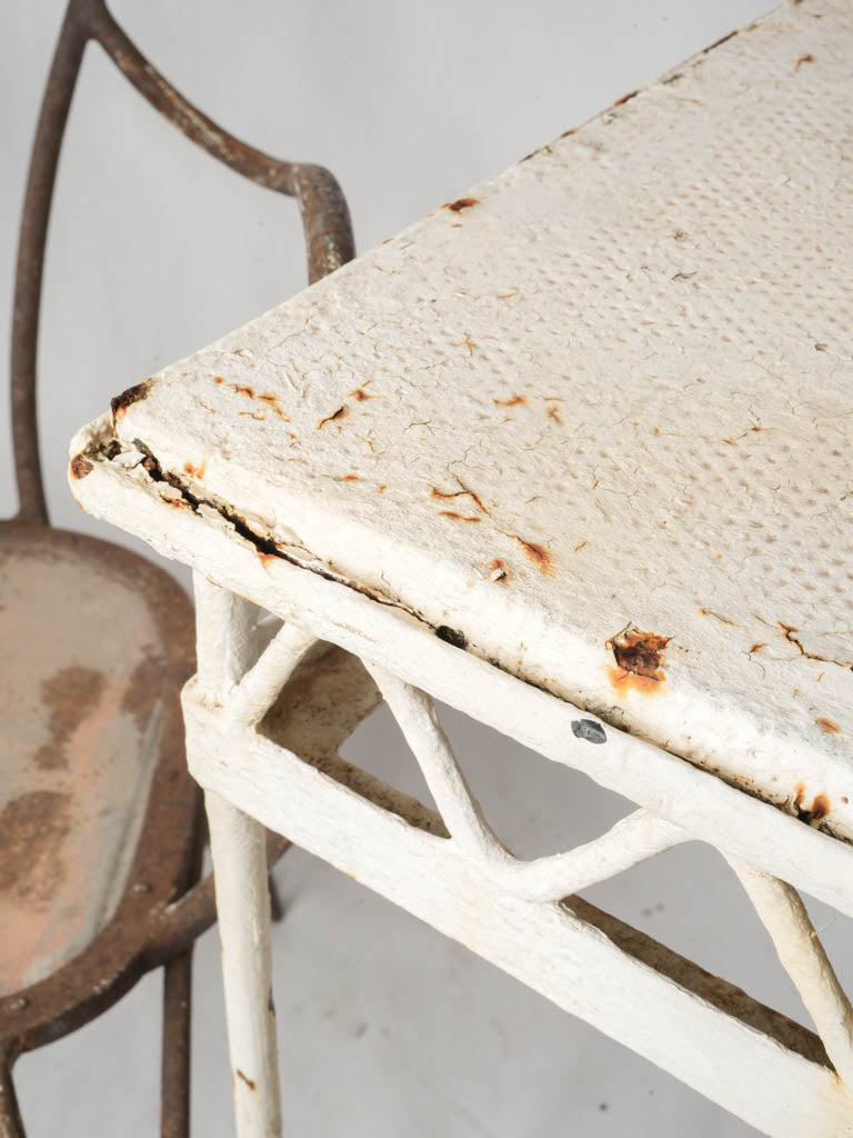 Artistic lattice back antique chair