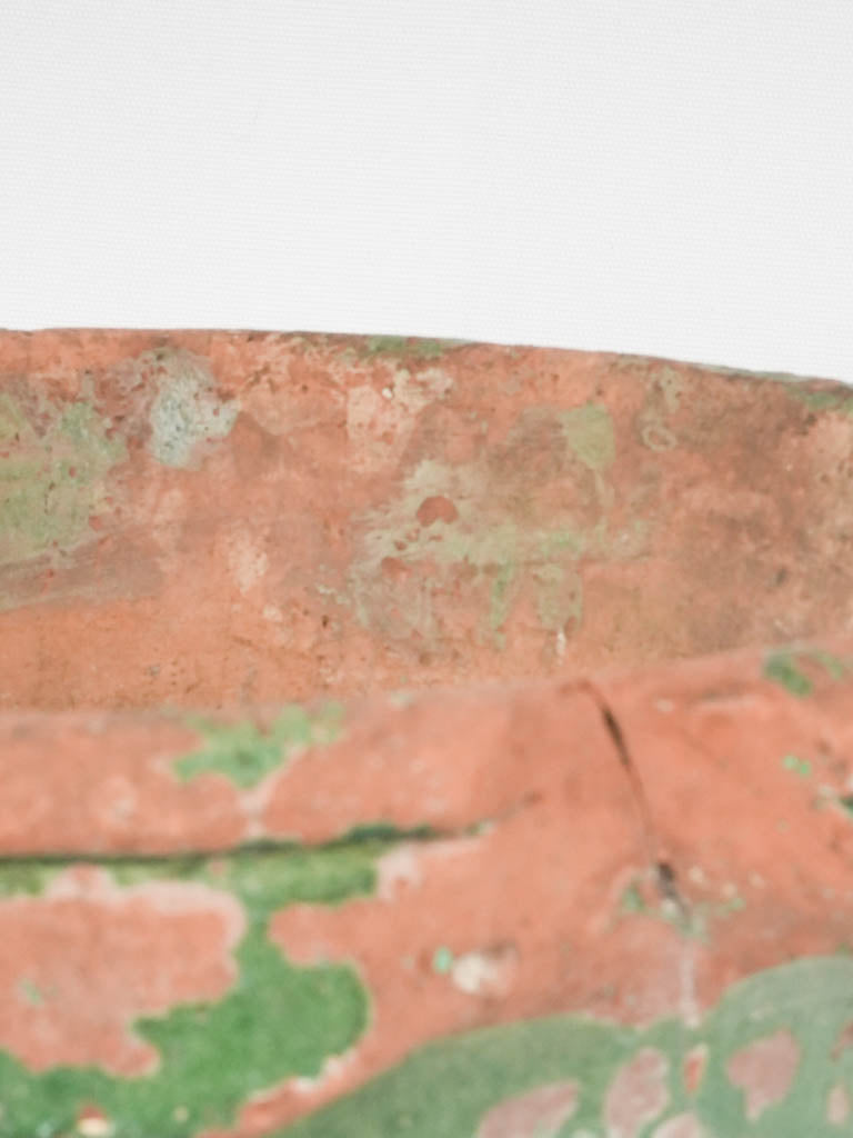 Small 18th century Anduze Planter w/ timeworn green patina 13"