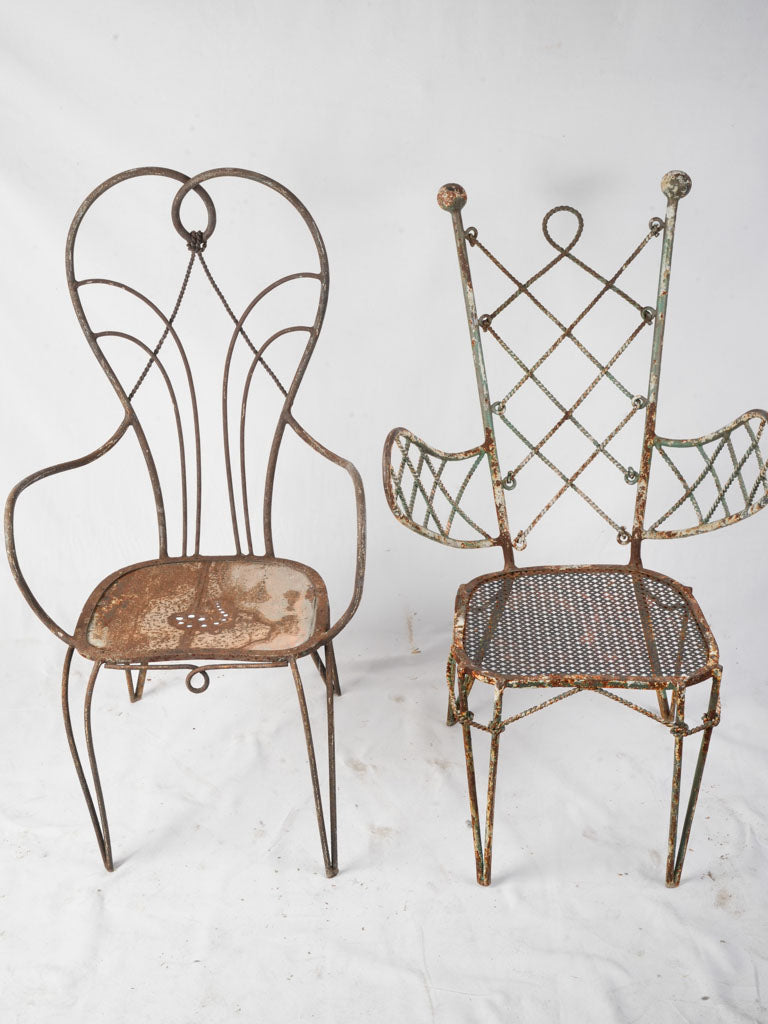Intricate rope-like detailed armchair