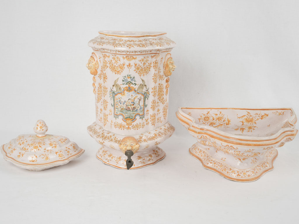 Collectible, well-preserved, artisanal, Moustier wall fountain