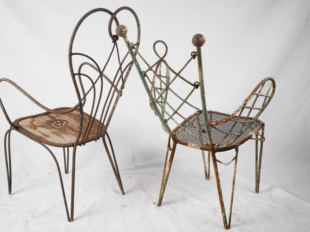 Dated whimsical design garden armchairs