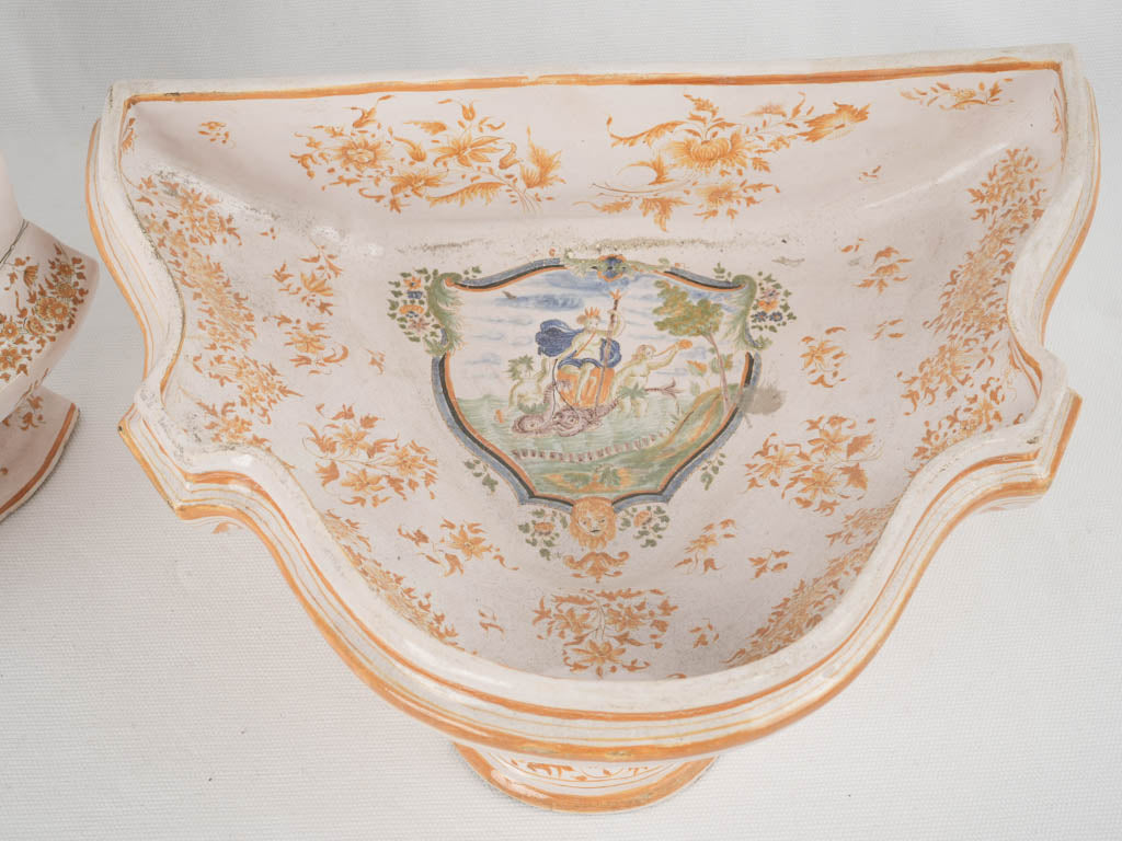 Timeless, artisanal, French, Moustiers ceramic basin