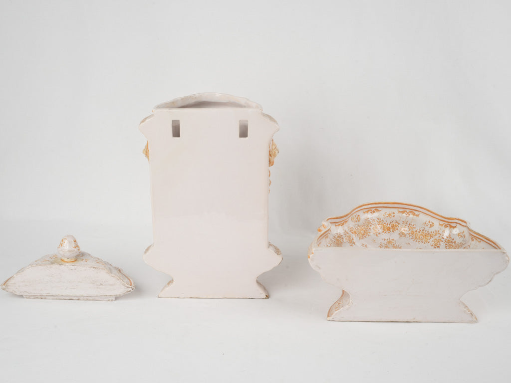 Authentic, old-world, fine-glazed, Moustiers ceramic lavabo