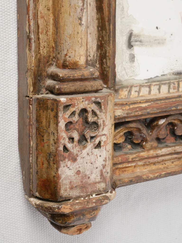 Ornamental foliate half-column mirror