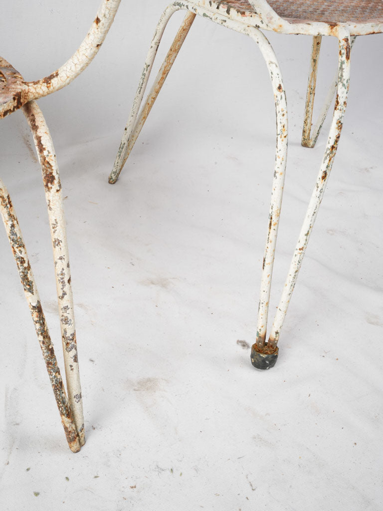 Charming weathered wrought iron table