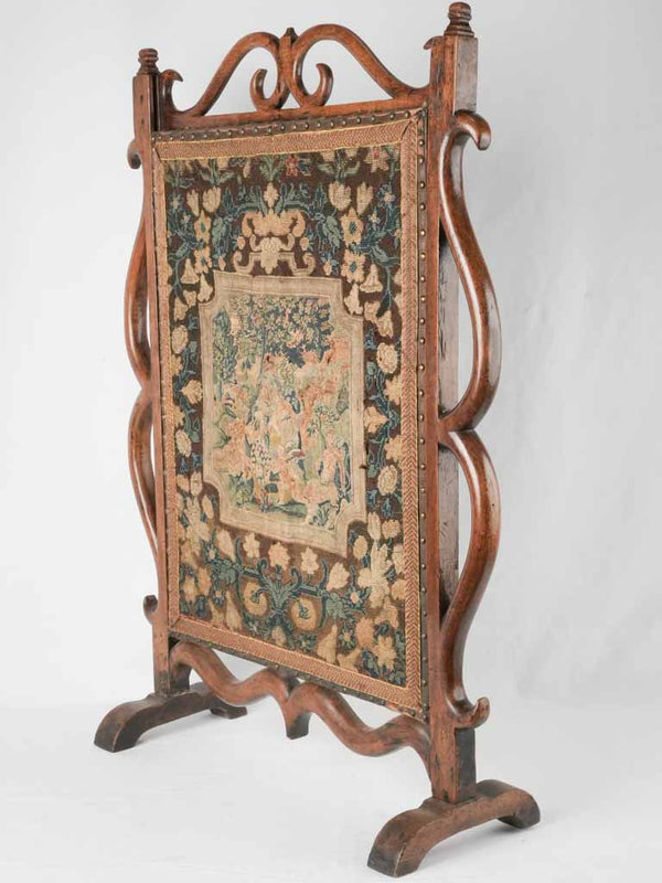 Antique walnut Louis XIV fire screen