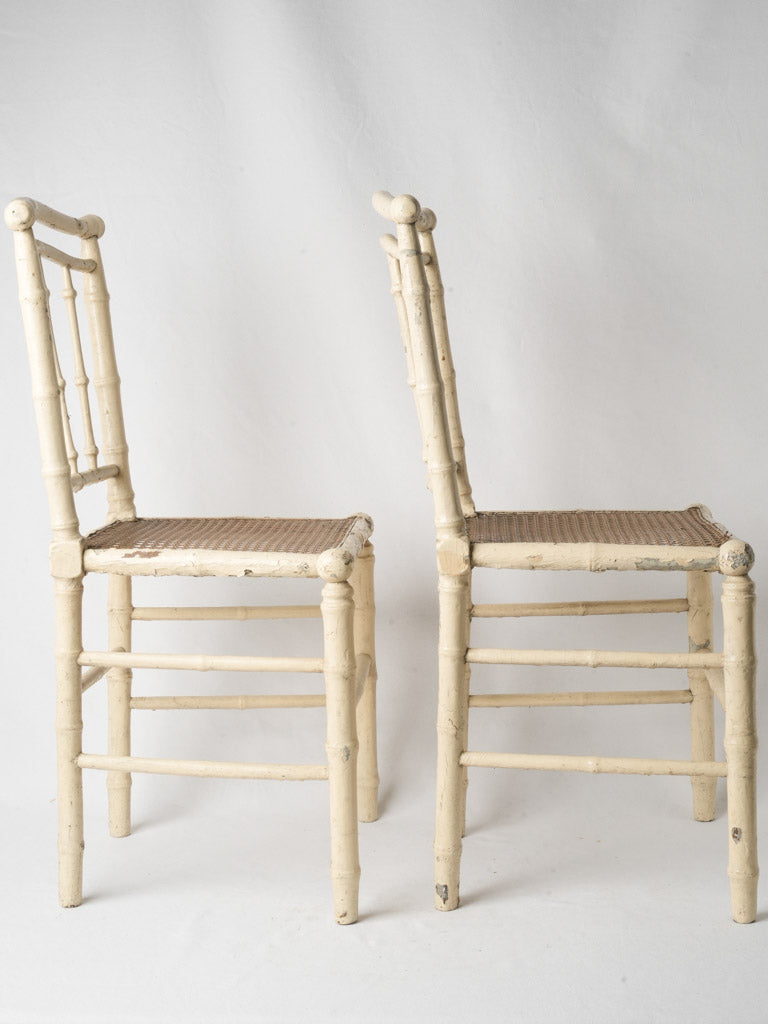 Vintage eclectic faux bamboo set