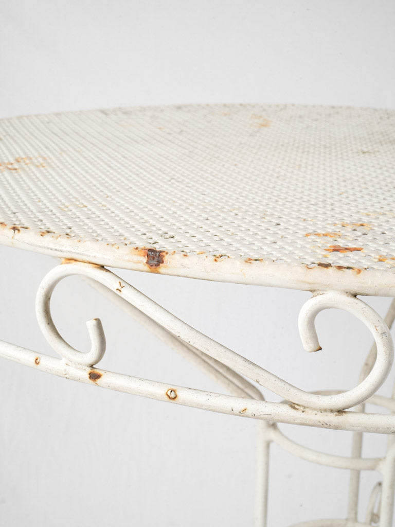 Patina-finish garden table