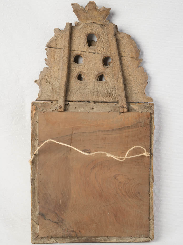 Deep umber-toned Rococo mirror