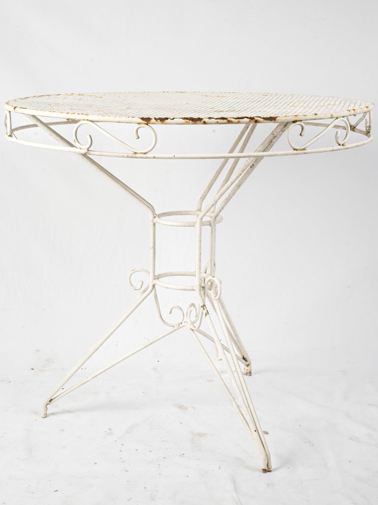 Iconic perforated metal table