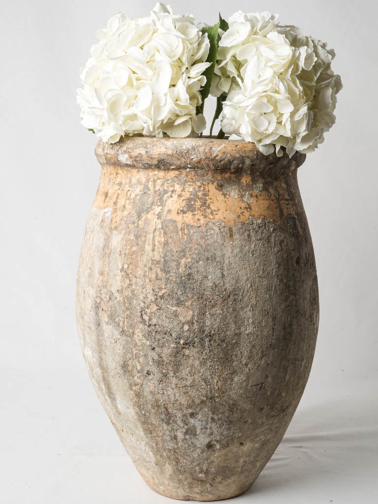Antique French olive oil jar