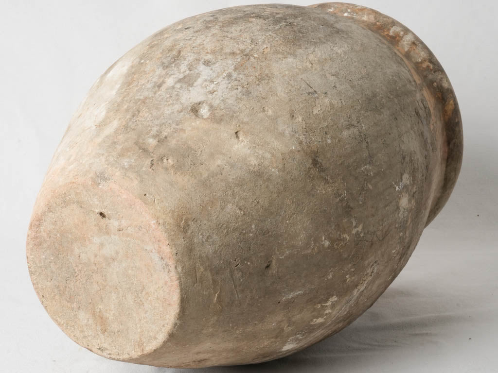 Aged French olive oil pot