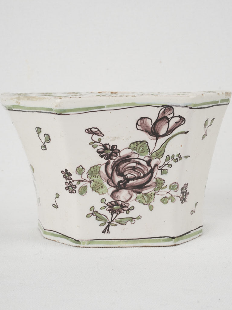 Antique peony and tulip vase