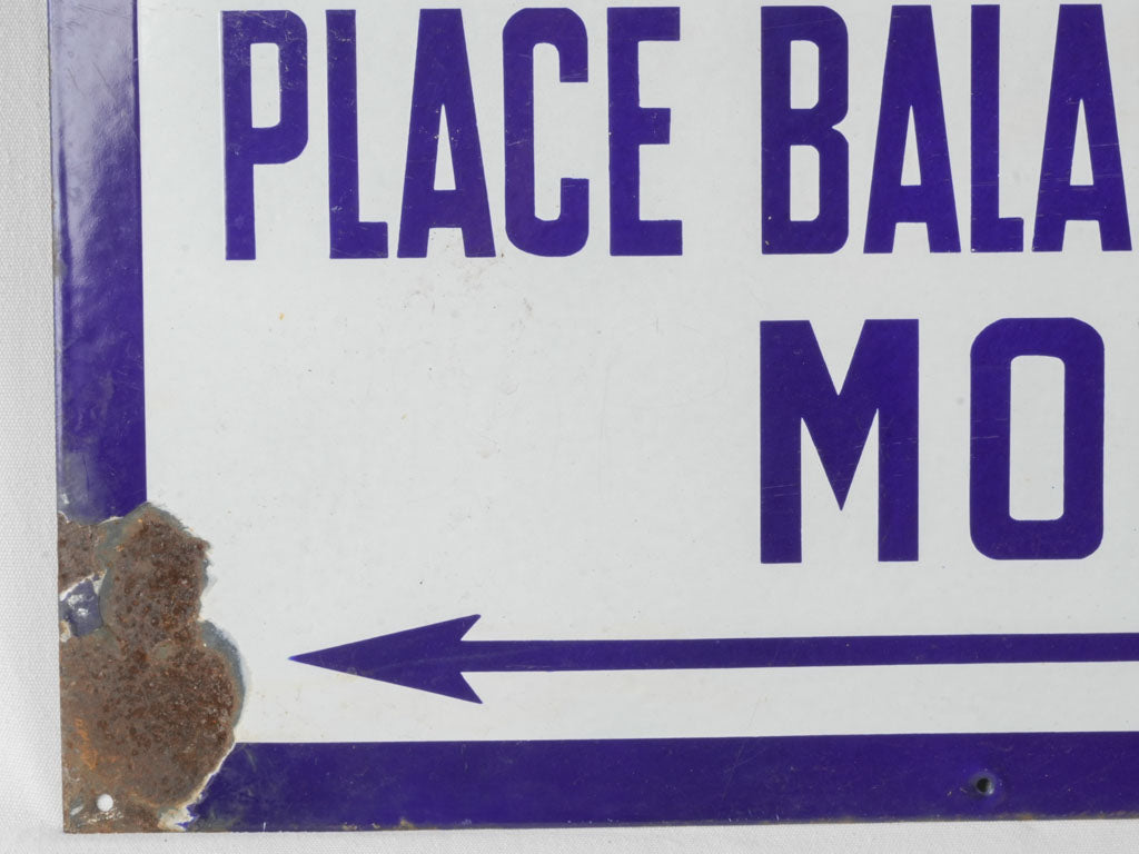 Rustic historic transit signage piece