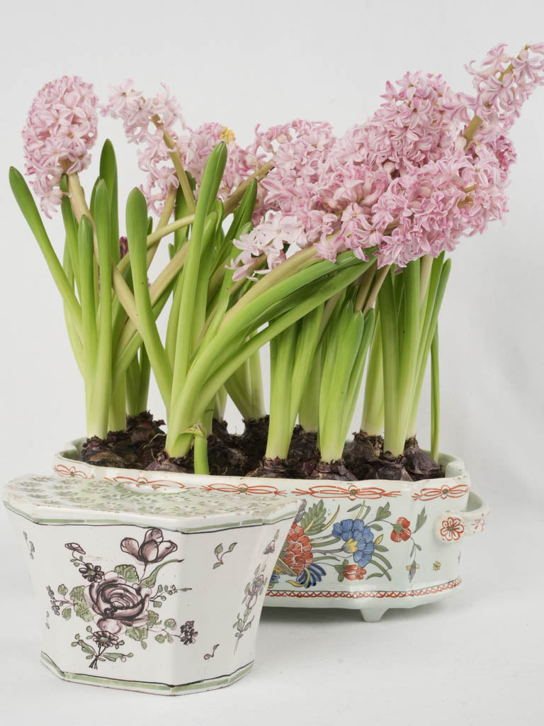 Decorative French glazed tulip vase