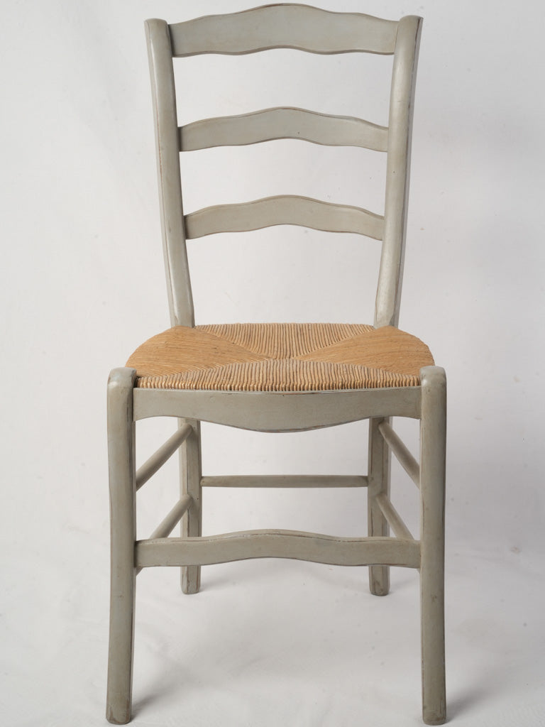 Set Of Six Provençal Ladder Back Rush Seat Chairs Circa 1960 - 36½"