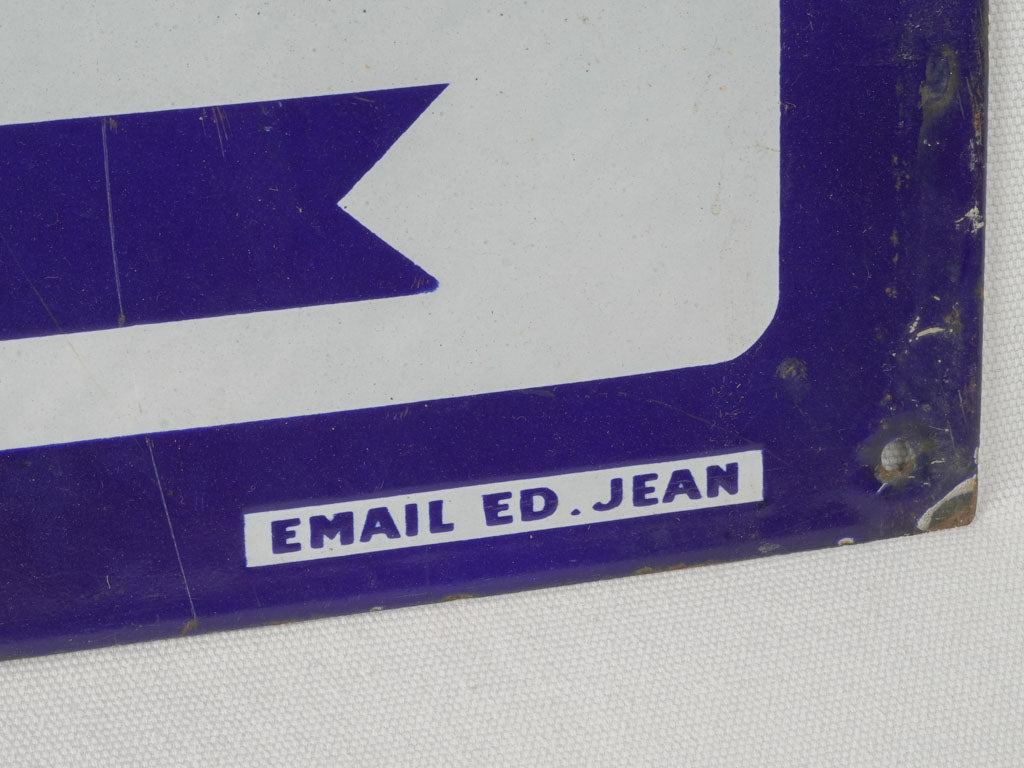 Decorative Art Deco enamel sign