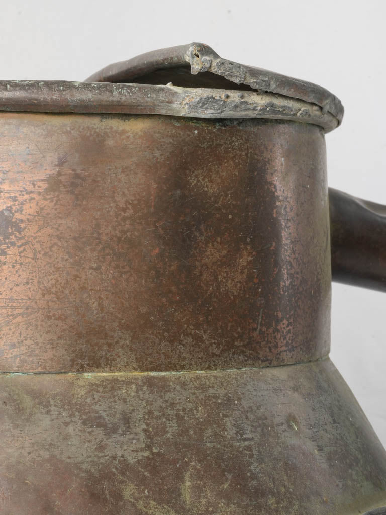 Solid aged copper sprinkling can