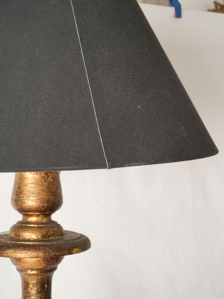 19th-Century French Giltwood Church Torchère Converted to a Floor Lamp - 66½"