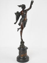 Antique bronze Fortuna sculpture figure